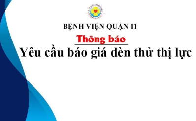 Thông báo yêu cầu báo giá đèn thử thị lực